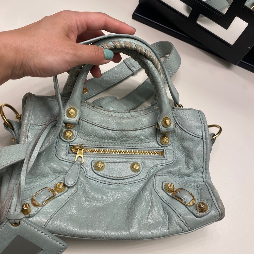 Balenciaga XS Neo Cagole Arena Leather Shoulder Bag